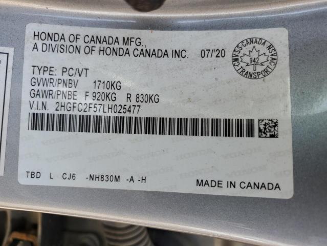2020 HONDA CIVIC LX 2HGFC2F57LH025477