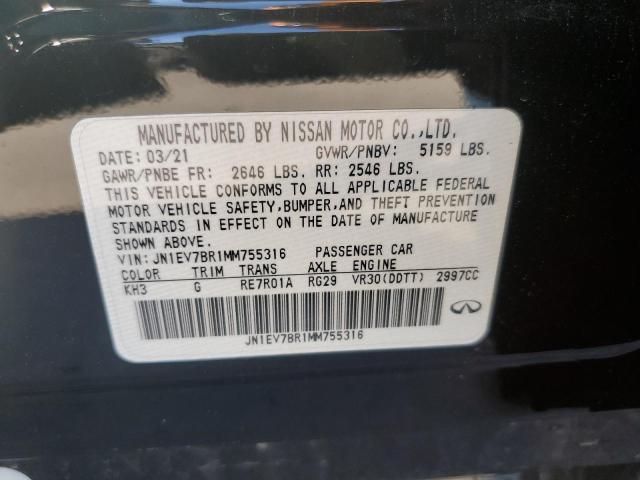 2021 INFINITI Q50 LUXE JN1EV7BR1MM755316