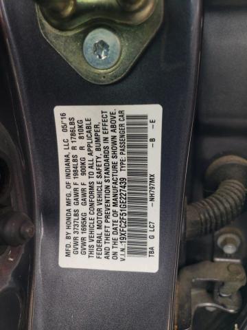 2016 HONDA CIVIC LX - 19XFC2F51GE227439