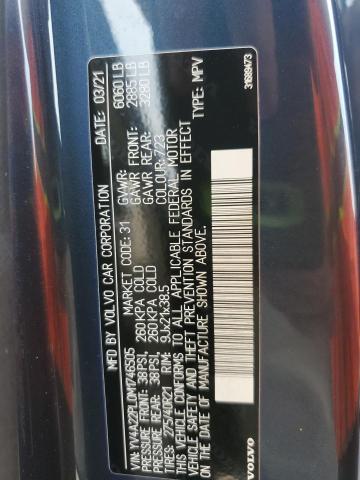 2021 VOLVO XC90 T6 IN YV4A22PL0M1746505