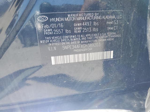 2016 HYUNDAI SONATA SPO - 5NPE34AFXGH389203