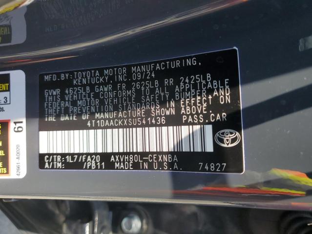 2025 TOYOTA CAMRY XSE - 4T1DAACKXSU541436