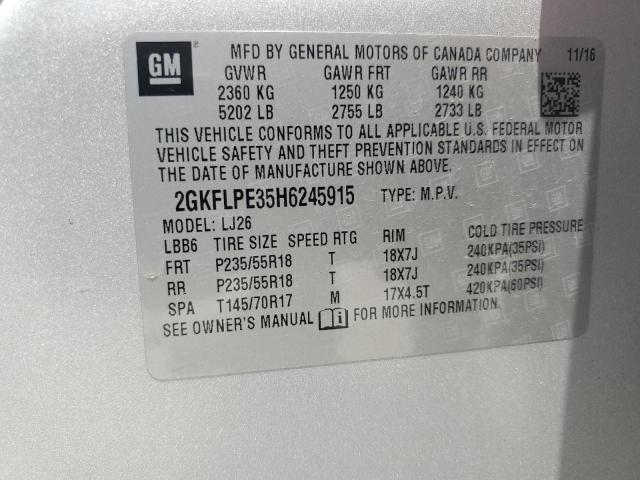 2017 GMC TERRAIN SL - 2GKFLPE35H6245915