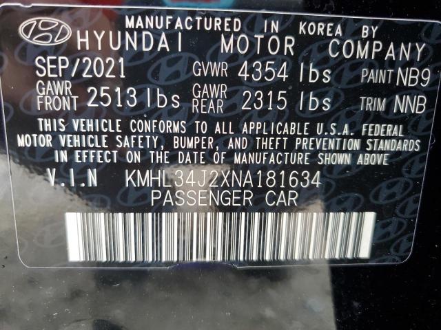 2022 HYUNDAI SONATA LIM KMHL34J2XNA181634