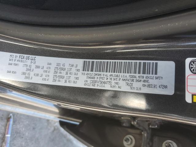 2019 RAM 1500 LIMIT 1C6SRFHT5KN647751