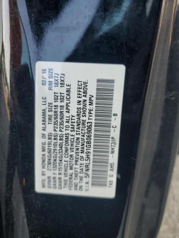 2016 HONDA ODYSSEY TO 5FNRL5H91GB069063