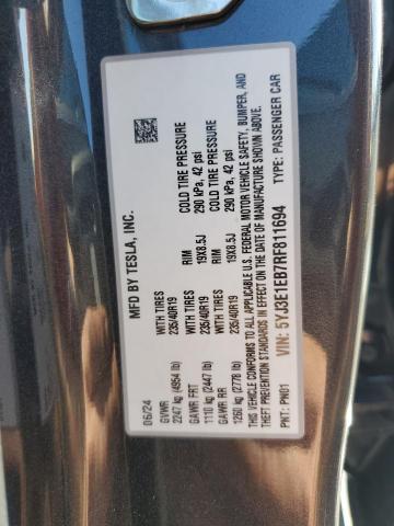 2024 TESLA MODEL 3 5YJ3E1EB7RF811694