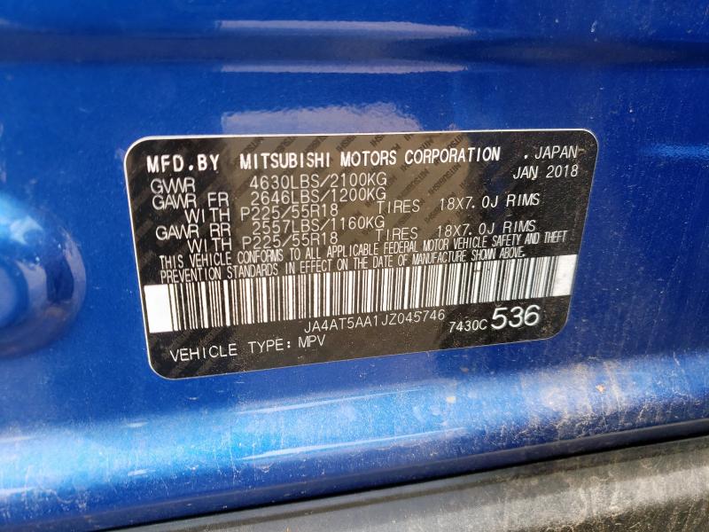2018 MITSUBISHI ECLIPSE CR JA4AT5AA1JZ045746