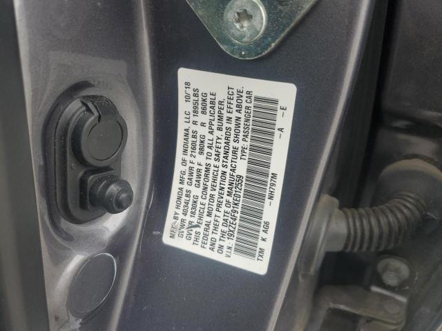 2019 HONDA INSIGHT TO 19XZE4F91KE012559