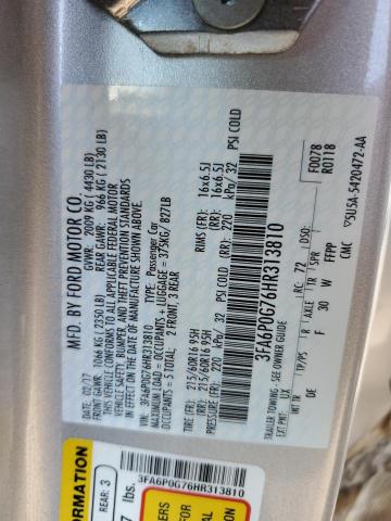 2017 FORD FUSION S 3FA6P0G76HR313810