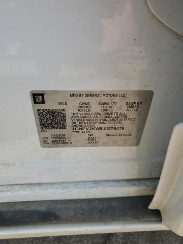 2018 CHEVROLET TRAVERSE P 1GNEVJKW8JJ276475