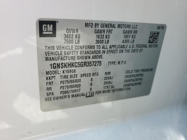 2016 CHEVROLET SUBURBAN K 1GNSKHKC5GR357275