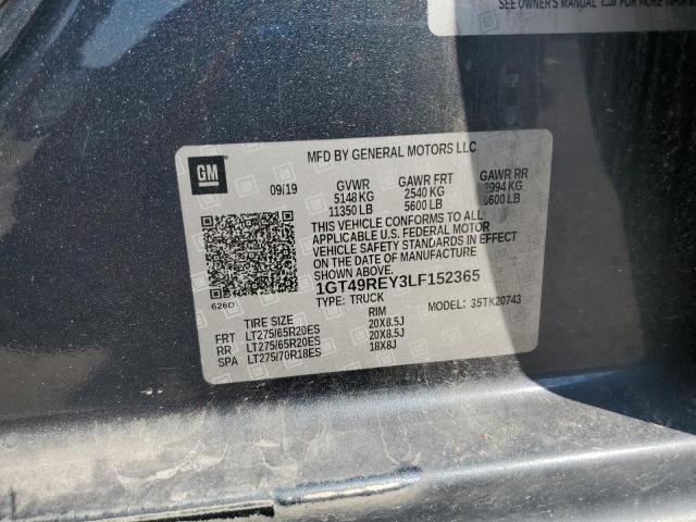 2020 GMC SIERRA K25 - 1GT49REY3LF152365
