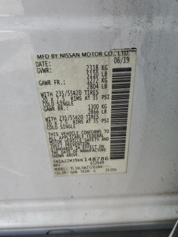 2019 NISSAN MURANO S - 5N1AZ2MJ9KN148786