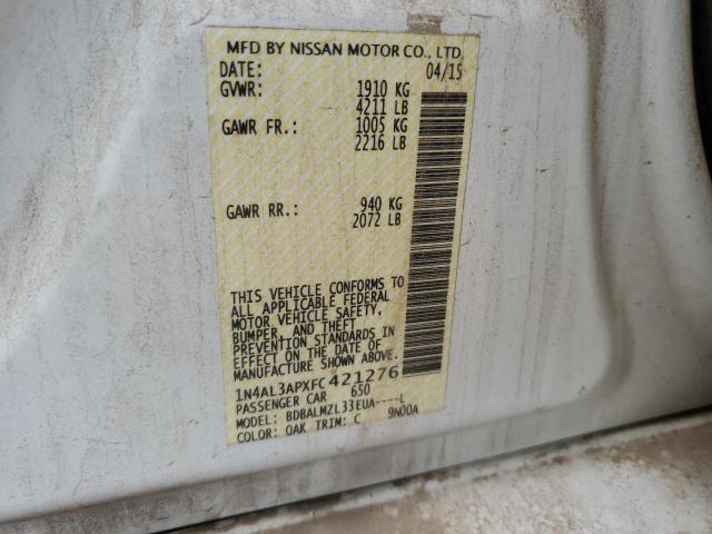 2015 NISSAN ALTIMA 2.5 - 1N4AL3APXFC421276
