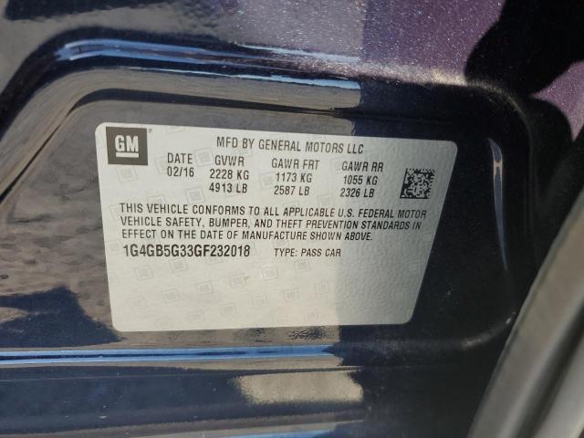 2016 BUICK LACROSSE 1G4GB5G33GF232018