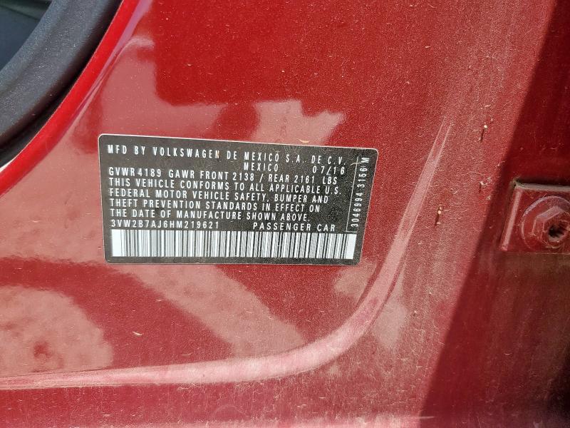 2017 VOLKSWAGEN JETTA S - 3VW2B7AJ6HM219621