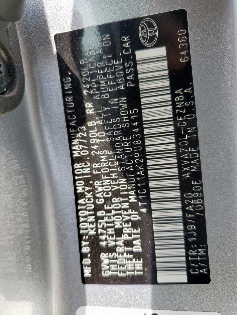 2023 TOYOTA CAMRY LE - 4T1C11AK2PU834415