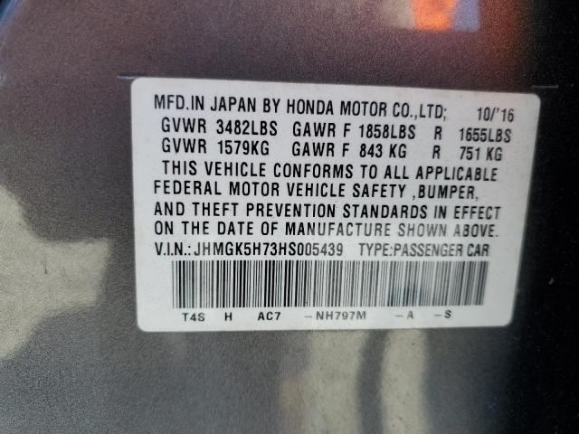 2017 HONDA FIT EX JHMGK5H73HS005439