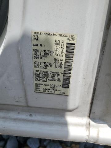 2020 NISSAN NV 2500 S 1N6BF0LY3LN806086