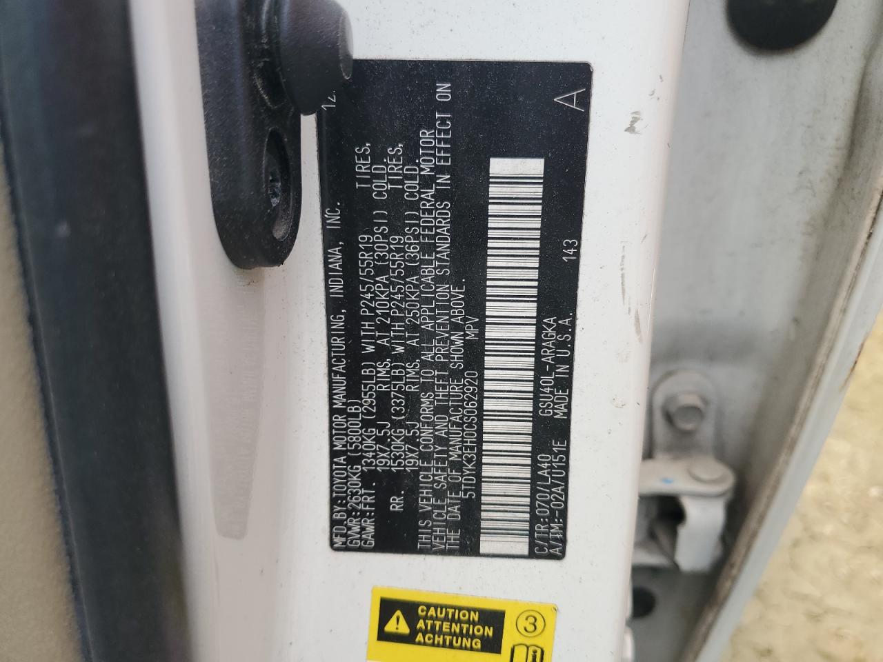 TOYOTA HIGHLANDER LIMITED