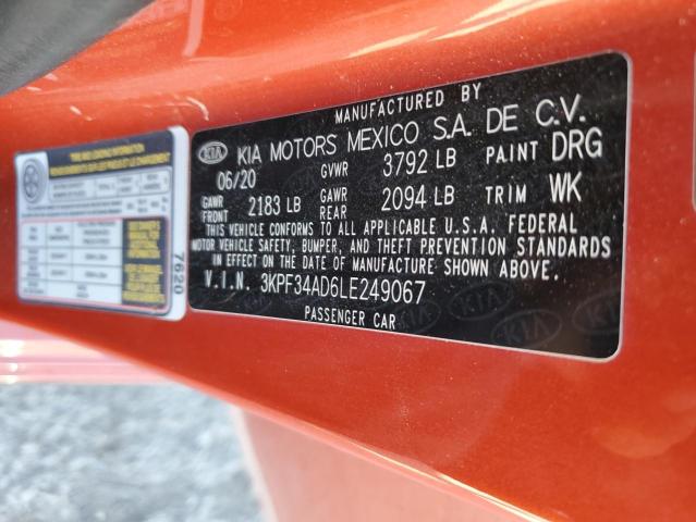 2020 KIA FORTE GT L - 3KPF34AD6LE249067