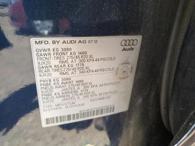 wa1wgcfe9dd002347 - 2013 Audi q7 prestige - #63334055