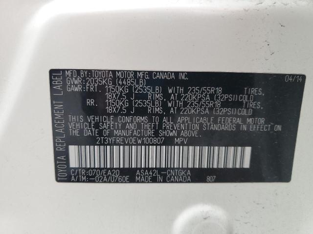 2014 TOYOTA RAV4 LIMIT - 2T3YFREV0EW100807