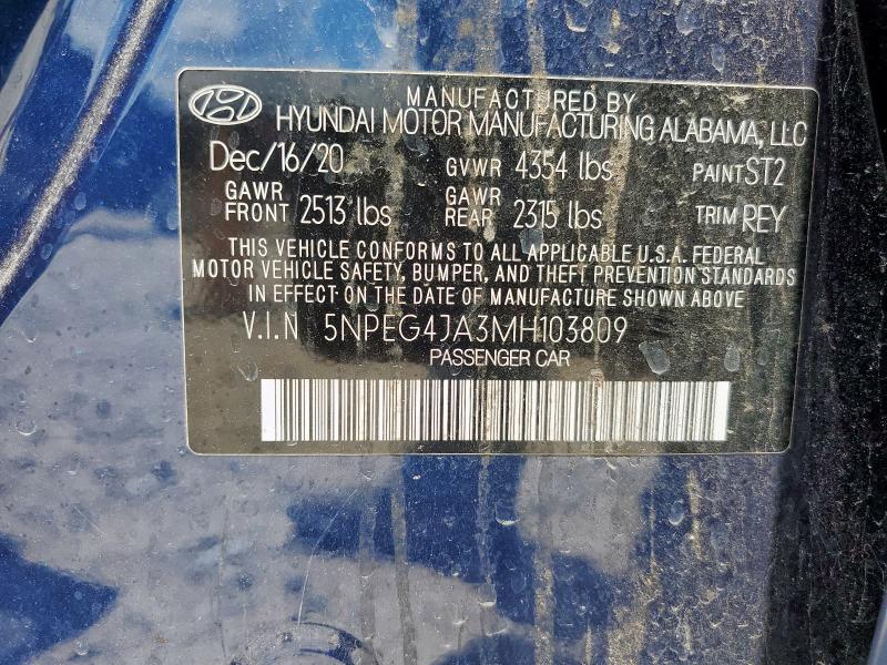 2021 HYUNDAI SONATA SE 5NPEG4JA3MH103809