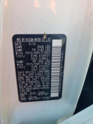 2016 NISSAN JUKE S - JN8AF5MR0GT608056