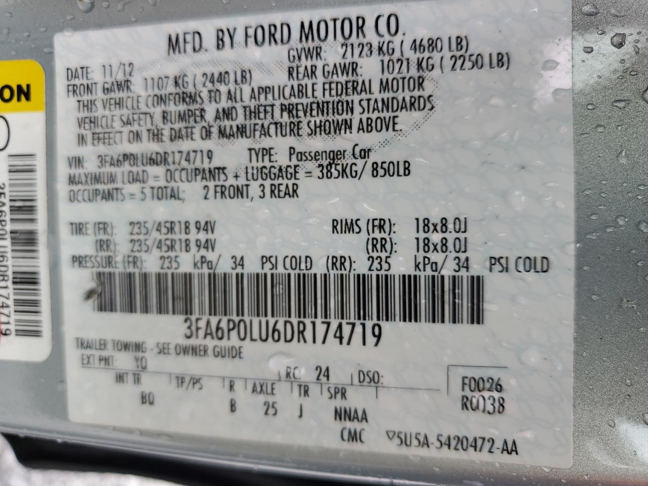 Ford Fusion se 2013