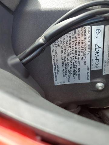 2012 DUCATI SUPERBIKE ZDM14BPW9CB001708