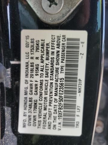 2015 HONDA CIVIC LX - 19XFB2F50FE235615
