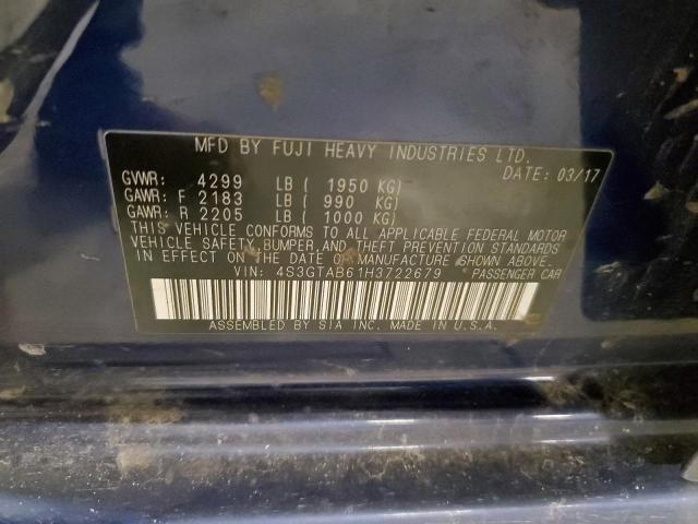 2017 SUBARU IMPREZA PR 4S3GTAB61H3722679