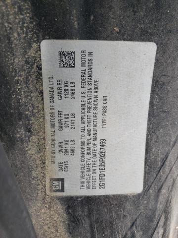 2015 CHEVROLET CAMARO LT 2G1FD1E35F9267469