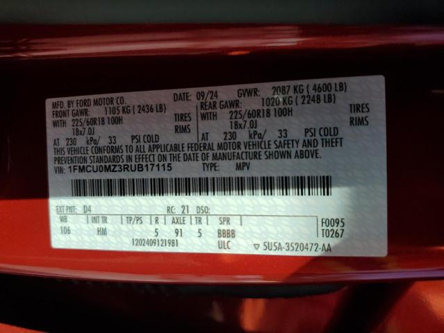2024 FORD ESCAPE ST - 1FMCU0MZ3RUB17115