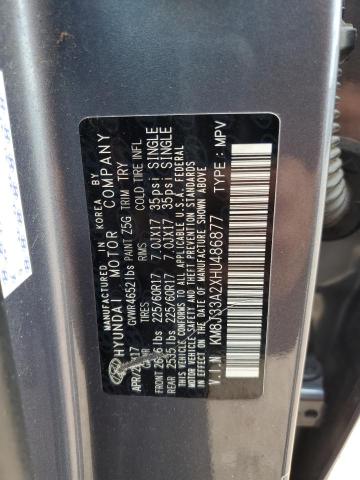 2017 HYUNDAI TUCSON LIM KM8J33A2XHU486877