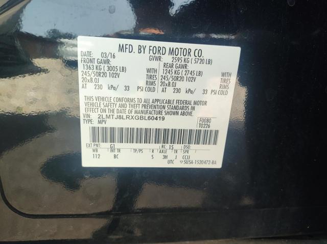2016 LINCOLN MKX RESERV 2LMTJ8LRXGBL60419