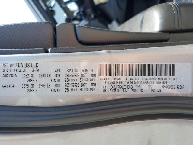 2020 JEEP GRAND CHER 1C4RJFAGXLC336664