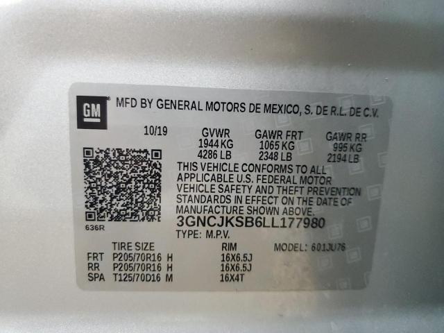 2020 CHEVROLET TRAX LS 3GNCJKSB6LL177980