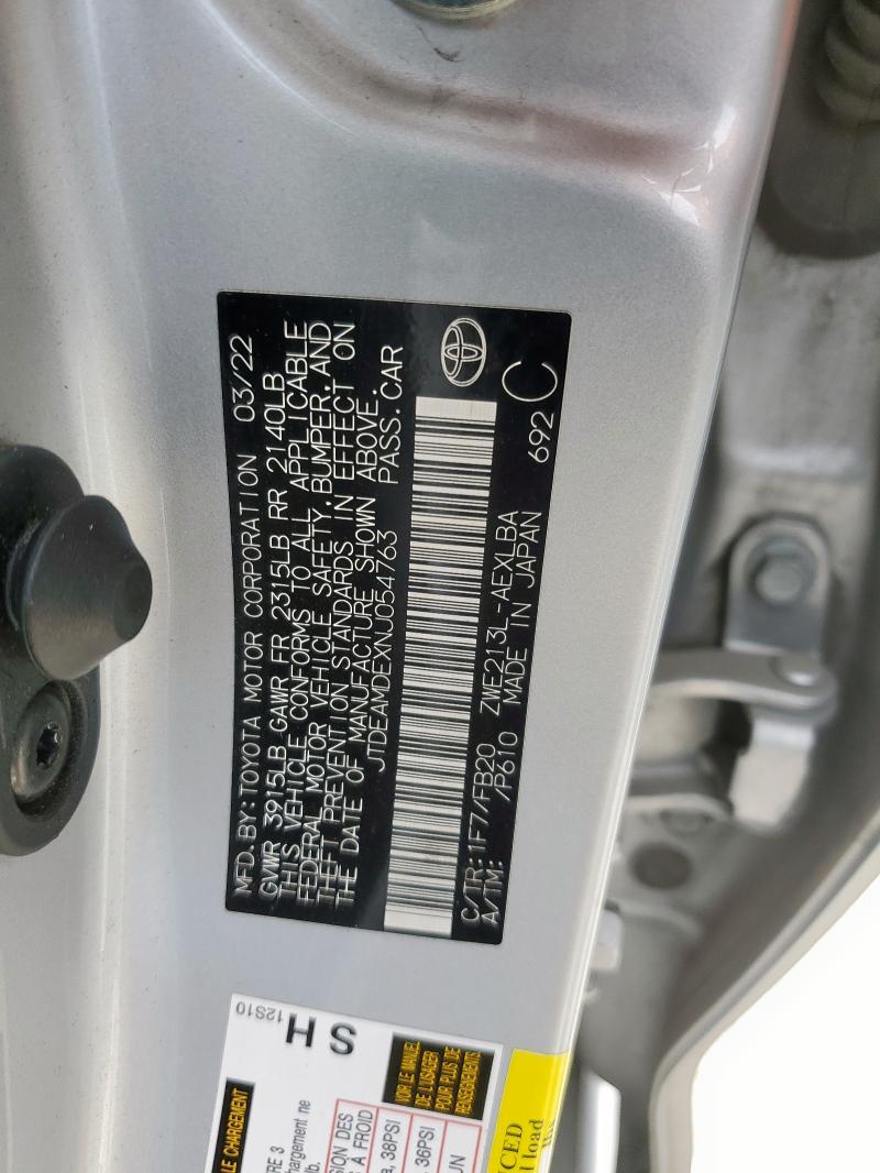 2022 TOYOTA COROLLA LE - JTDEAMDEXNJ054763