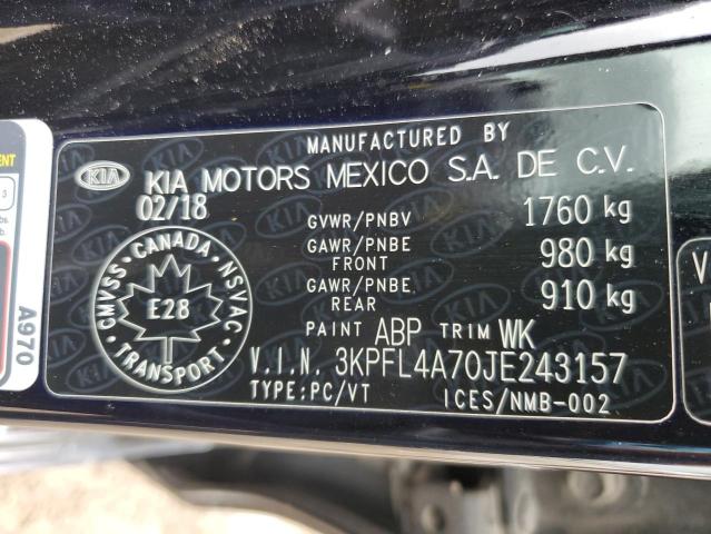 2018 KIA FORTE LX 3KPFL4A70JE243157
