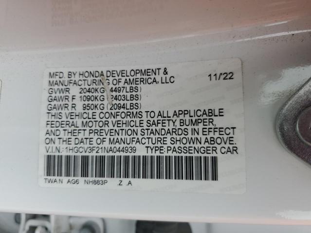 2022 HONDA ACCORD HYB - 1HGCV3F21NA044939