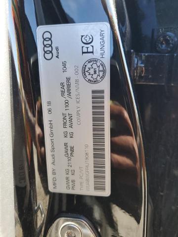 2018 AUDI RS3 WUABWGFF6J1908110