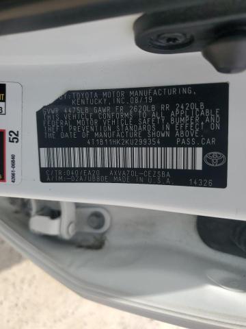 2019 TOYOTA CAMRY L 4T1B11HK2KU299354