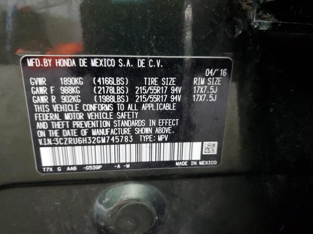2016 HONDA HR-V LX 3CZRU6H32GM745783