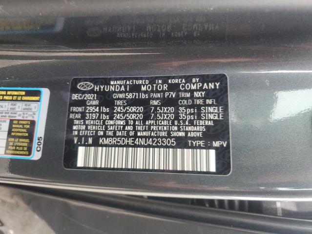 2022 HYUNDAI PALISADE L KM8R5DHE4NU423305