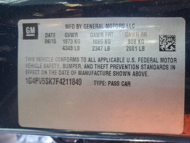 2015 BUICK VERANO 1SV 1G4PV5SK7F4211849