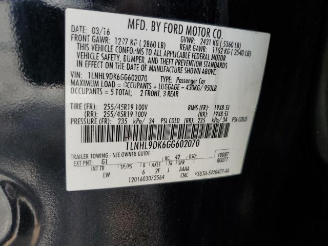 2016 LINCOLN MKS 1LNHL9DK6GG602070