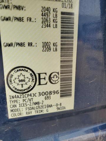 2018 NISSAN LEAF S 1N4AZ1CP4JC300896